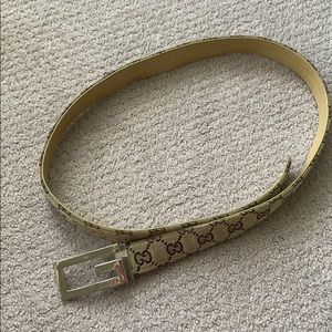 Vintage Gucci Belt Gucci print silver buckle